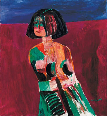 Bruno Cassinari : Figura in verde