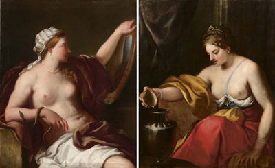 Gregorio Lazzarini : A) Cleopatra b) Sofonisba (pair)