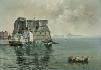 Fernando del Basso : Castel dell'Ovo und Palazzo Donn'Anna