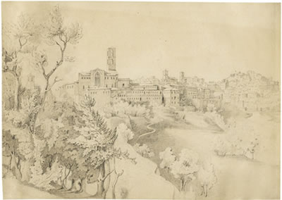 Friedrich Eisenlohr : Blick auf Perugia