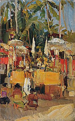 Carl Fahringer : Bali, Gebetsszene (1929)