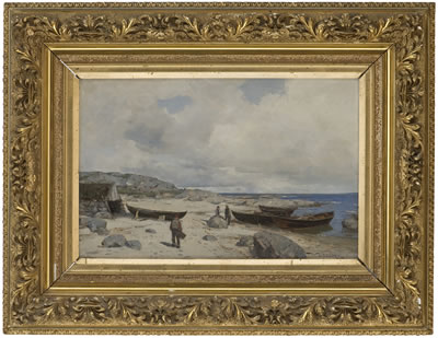 Nicolai Martin (Nielsen) Ulfsten : Fishermen at Jaeren