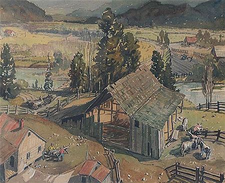 Bernard Middleton : FARMING SCENE