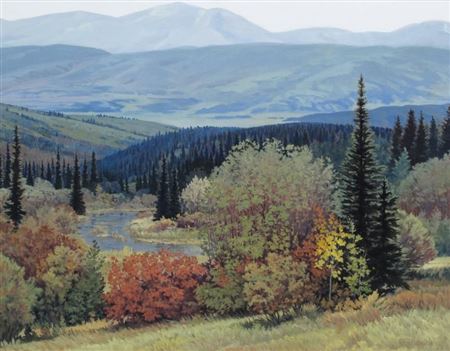 Gilbert Flodberg : HIGH COUNTRY LIGHT, PORCUPINE HILLS WEST OF CLARESHOLM