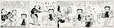 Bud Counihan : Original Comic Strip Art for Betty Boop Daily dated 10-23-34 (King Features Syndicate, 1934)