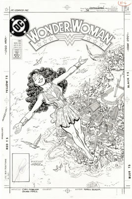 Chris Marrinan : Wonder Woman #36 Cover Original Art (DC, 1989)