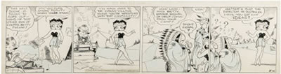 Bud Counihan : Betty Boop Daily Comic Strip Original Art, dated 11-16-34 (King Features Syndicate, 1934)