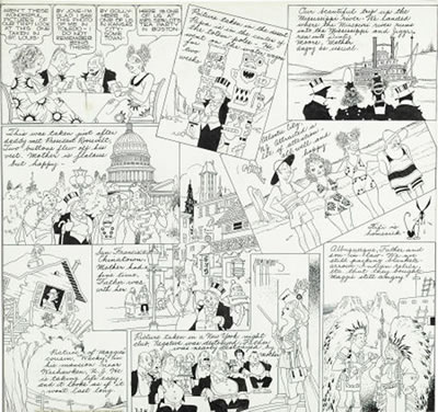 George McManus : Bringing Up Father Sunday Comic Strip Original Art, dated 3-24-40 (King Features Syndicate, 1940)