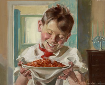 Charles Henry Cushman Parker : Boy with Bowl of Beans