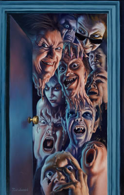 Jim Warren : Waxwork, movie poster and video cassette illustration