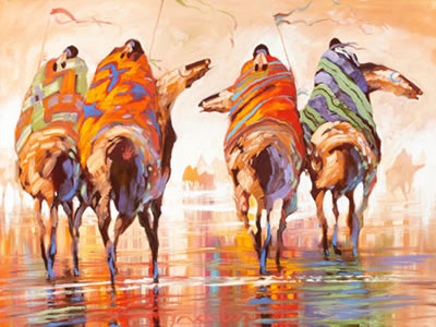 Bruce Nowlin : Native Americans on Horseback