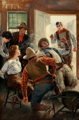 Anton Otto Fischer : Saloon Shoot Out