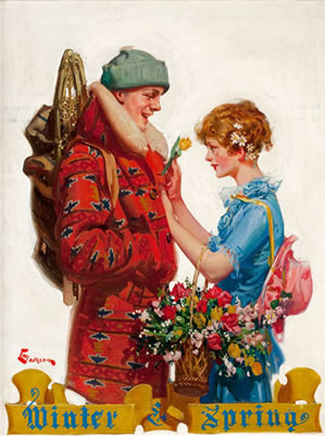 Elbert McGran Jackson : Winter & Spring, Saturday Evening Post cover