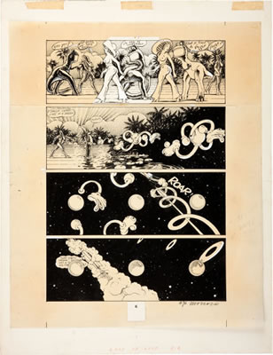 Victor Moscoso : Zap Comix #6 'Loop de Loop' Page 6 Original Art (Print Mint, 1973)