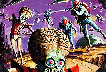 Norman Blaine Saunders : 'Earthmen Land on Mars'