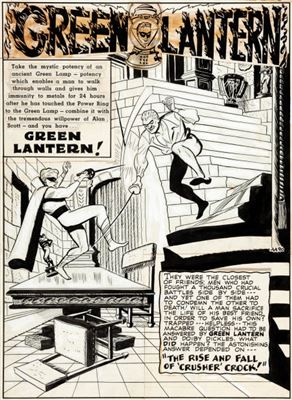 Irwin Hasen : All-American Comics #85 Green Lantern Sportsmaster Splash Page 1 Original Art (DC, 1947).