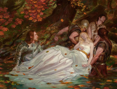 Donato Giancola : The Lady of Shalott, Banewreaker: Volume I of The Sundering , jacket cover