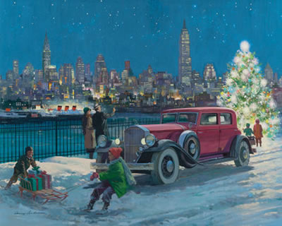 Harry Anderson : New York Skyline, 1931 Pierce-Arrow, Great Moments in Early American Motoring