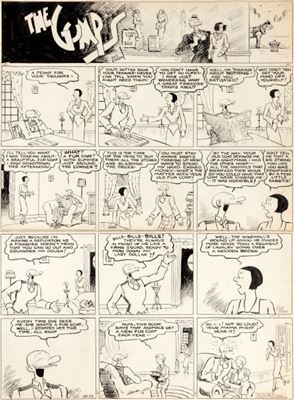 Gus Edson : Gus Edson The Gumps Sunday Comic Strip Original Art dated 4-3-38