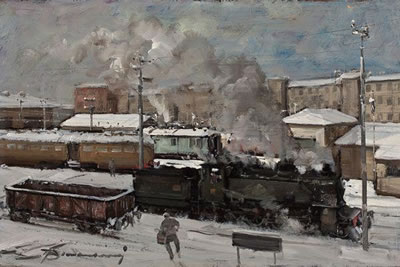 Arturo Bonanomi : Eisenbahnstation