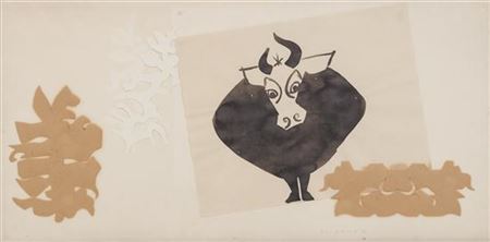 Schomer Frank Lichtner : Bull with Paper Cut-outs