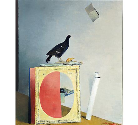 Juhani Linnovaara : Still-life with a Black Grouse and Painting