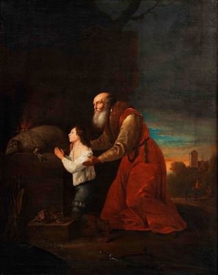 Daniel Thievaert : Abraham and Isaak in prayer of thanksgiving