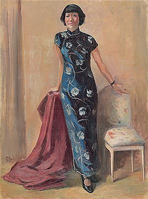 Qin Xuanfu : 1941 PORTRAIT OF JIANGBIWEI