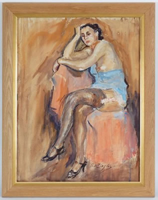 Charles Ziegler : Portrait de femme dénudée