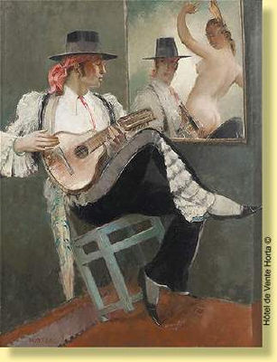 Armand Massonet : La danseuse nue et le guitariste