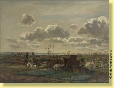 Charles Lebon : Coucher de soleil sur la campagne