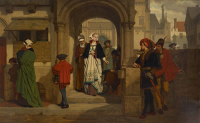 Guillaume Koller : Faust et Mephistophélès attendant Marguerite à la sortie de l'église