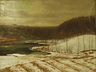 Jean-Baptist Degreef : Paysage de neige