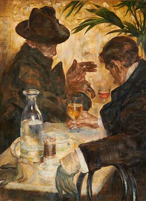 Arthur Navez : La conversation (1915-1920).