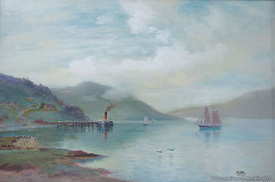 William Menzies Gibb : The Ferry, Lake Wakatipu, Queenstown