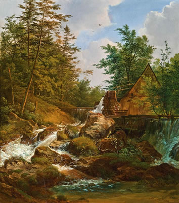 Josef Feid : Mühle am Waldbach