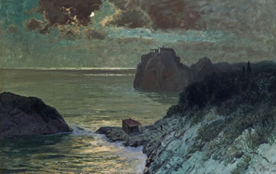 Alfred Zoff : Mondnacht bei Boccadasse (bei Genua)