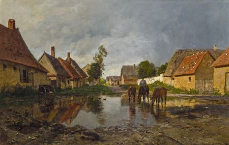 Eugen Jettel : Road in a village