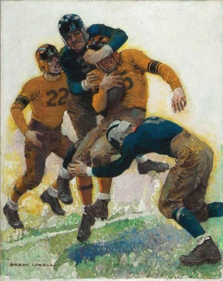 Orson Byron Lowell : Magazine cover: Football tackle in the open field