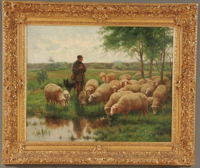 Franz de Beul : A Shepherd Watering His Sheep