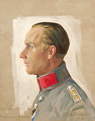 Ernst Vollbehr : Portrait of an Officer--1915