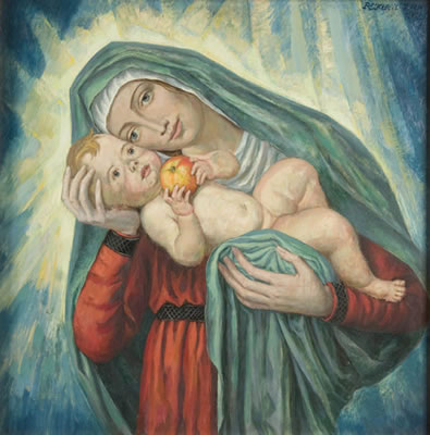 Franz Becker-Tempelburg : Madonna and Child