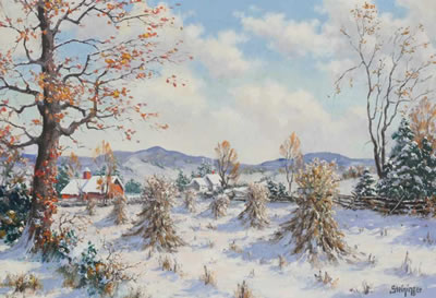 Dwight Steininger : 'Cornshocks in December' (for Abe Martin Lodge)