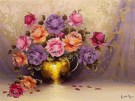 Jeanette Dykman : Still Life Roses