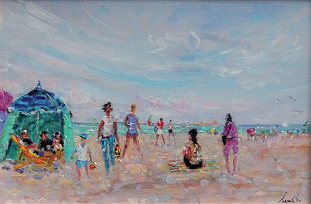 Christian Baechler : Sur la plage de Deauville