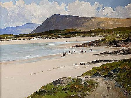 Hugh McIlfatrick : BEACH SCENE, DONEGAL