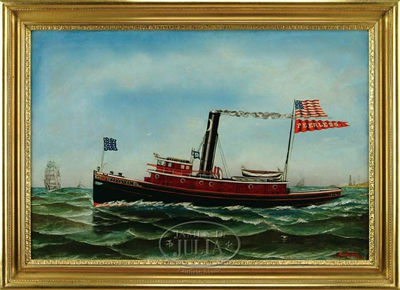 Otto Muhlenfeld : PORTRAIT OF THE TUGBOAT 'PEERLESS'