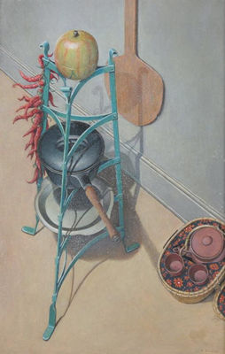 Rhea Sanders : STILL LIFE WITH POT RACK