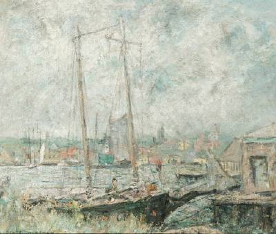 Denys Wortman : View of Harbor, Martha's Vineyard