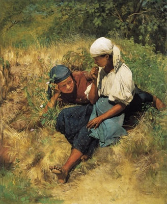 Gyula Agghazy : In a Sunny Field